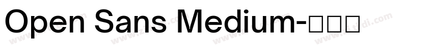 Open Sans Medium字体转换